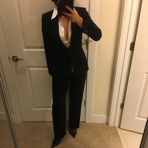 Jones New York Black Slim Fully Lined Pantsuit Career Business Work S 4